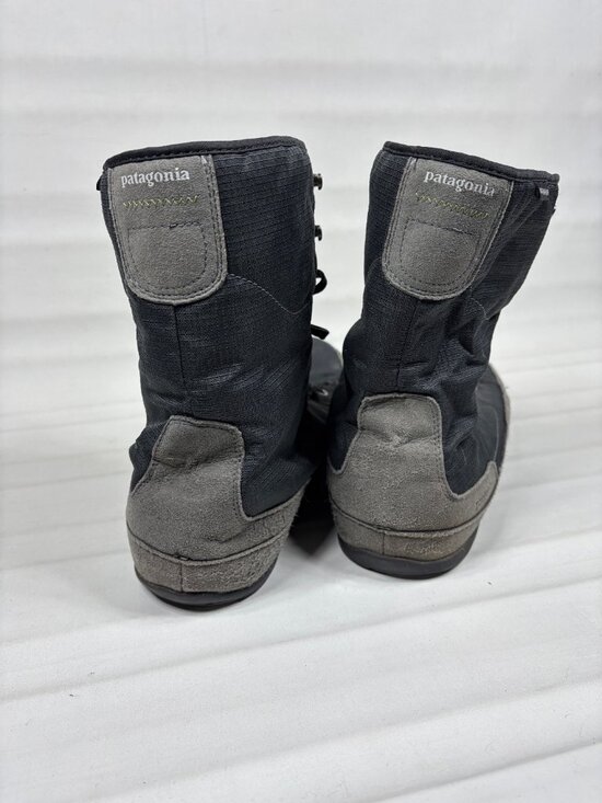 Patagonia Activist Puff High Waterproof Winter Boots Black Smoked Green Mens 13
